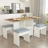 Bonbon 4 Seater Folding Dining Table with Inbuilt Seating