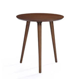 brown round coffee table