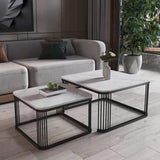 ART Coffee Table Set with Storage Open Shelf for Living Room Modern