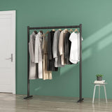 Square Pipe Hanging Stand Sturdy Metal Frame, Freestanding Clothing Rack