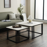 ART Coffee Table Set with Storage Open Shelf for Living Room Modern