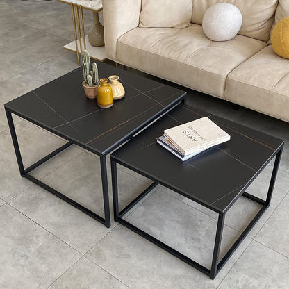 Nesting Coffee Table Set Square Side Table Nesting Tables Table Living Room