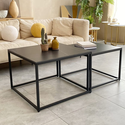 Nesting Coffee Table Set Square Side Table Nesting Tables Table Living Room