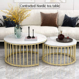 Nest of 2 Tables Nesting Coffee Table Round Table Side Table with  Living Room