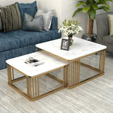 ART Coffee Table Set with Storage Open Shelf for Living Room Modern