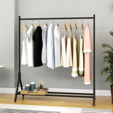 Clothing Rack Garment Coat Rack with Bottom Shelf, Metal Clothes Rack for Hanging Clothes