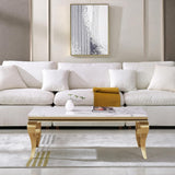 Marble Coffee Table Living Room Luxury Gold Coffee