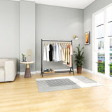 Clothing Rack Garment Coat Rack with Bottom Shelf, Metal Clothes Rack for Hanging Clothes