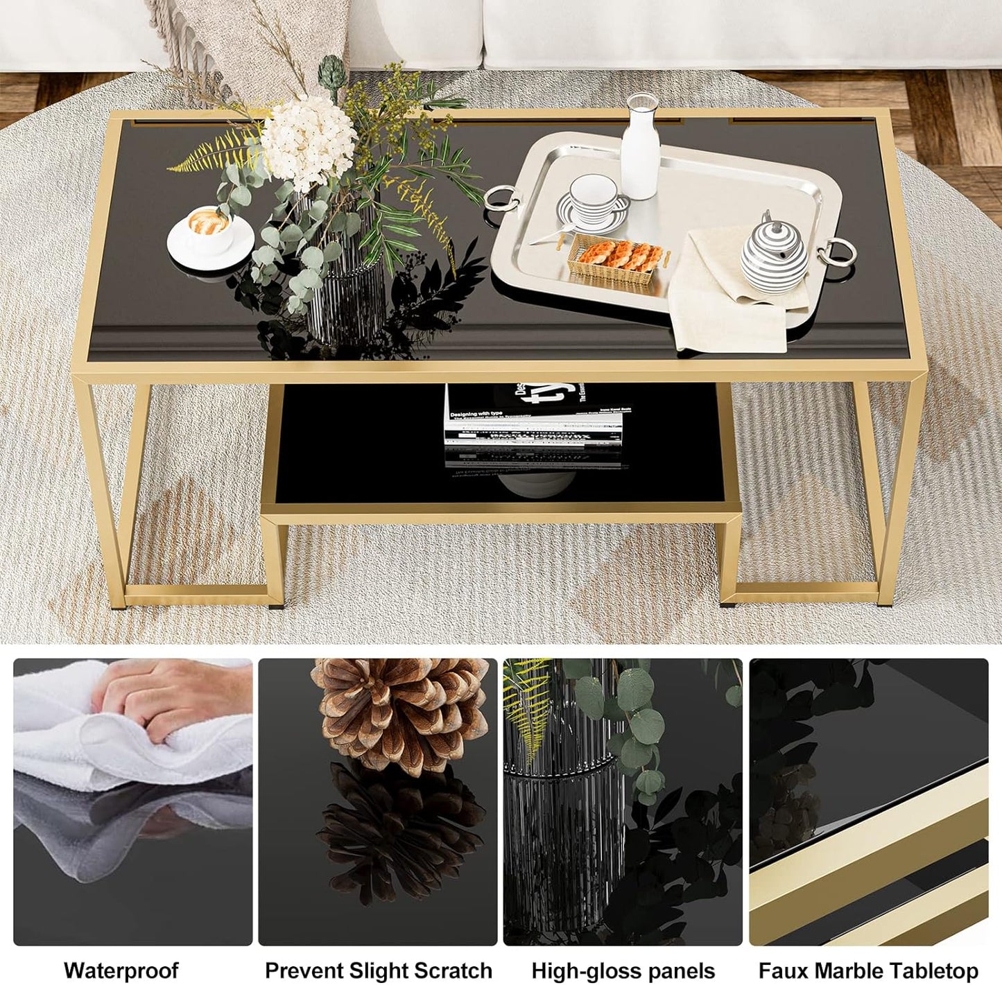 Modern Marble Coffee Table Living Room Center Table for Home Furniture