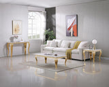 Marble Coffee Table Living Room Luxury Gold Coffee