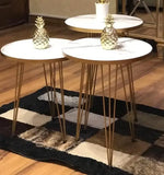 Sleek Round Nesting Tables Set of 3