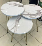 Sleek Round Nesting Tables Set of 3