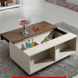 EleganceScape - Luxury Coffee Table in White & Brown