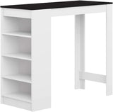 Serenity Dining Bar Table with Storage Shelves