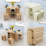 SleekFold Foldable Dining Table and Chairs Set