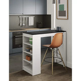 Serenity Dining Bar Table with Storage Shelves